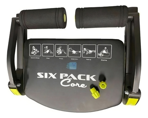 Máquina Abdominal Multifuncional Ejercicios 6 En 1 Color Negro