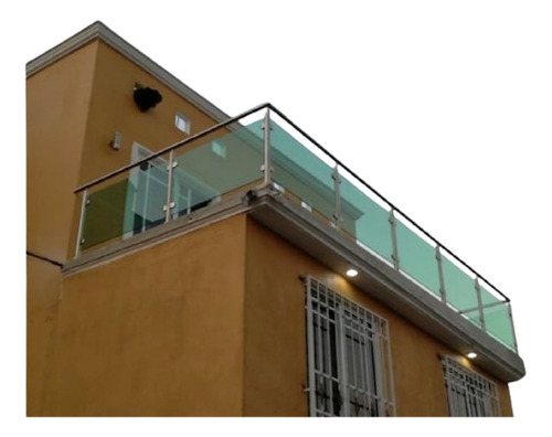 Barandal Moderno Recto Balcon Terraza  Escalera Tipo Grapa 