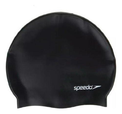 Gorra Speedo Para Pelo Largo Silicona Natacion Piscina Color Negro Diseño De La Tela Liso Tamaño Long Hair