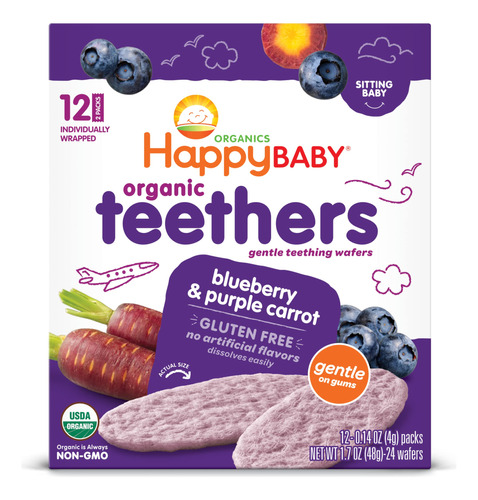 Happy Family Baby Gentle Teethers - Obleas Organicas Para De