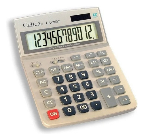 Calculadora Celica Ca-2637 12 Dígitos Cubierta Metálic /vc Color Plata