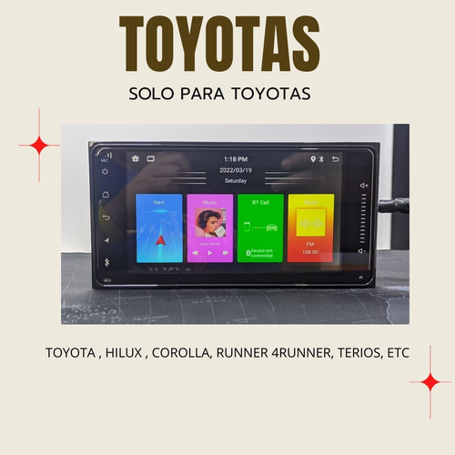 Pantallas Android  Para Tayotas 2+32 Gps Car Play Android 12