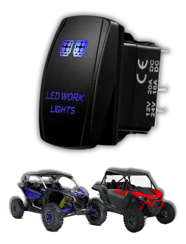 Botão Interruptor Barra Luz De Led Utv Can-am Polaris