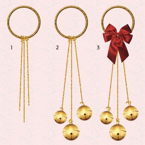 Cascabeles Dorados Nº10 X50u 8mm Chicos Navidad Bijouterie Color Dorado Diámetro 8 Mm