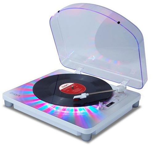 Tornamesa Ion Photon Lp Bandeja Giradiscos Multi Led Usb 