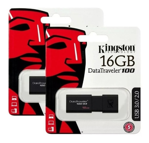 Memoria Usb 3.1 3.0 2.0 Kingston 16 Gb 