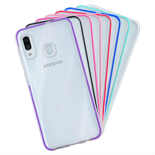 Funda Para Galaxy A20 Orilla Reforzada Antigolpes Uso Rudo