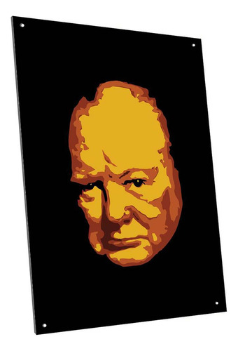 Cartel Chapa Decorativo Winston Churchill A3