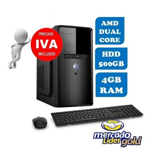 Imagen 1 de 3 de Computador Cpu Amd Dual Core 500gb 4gb Memoria, I3/i5/i7