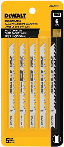 Set 5 Hojas Dewalt Dw3705-5 Aluminio Sierra Caladora Imp Usa