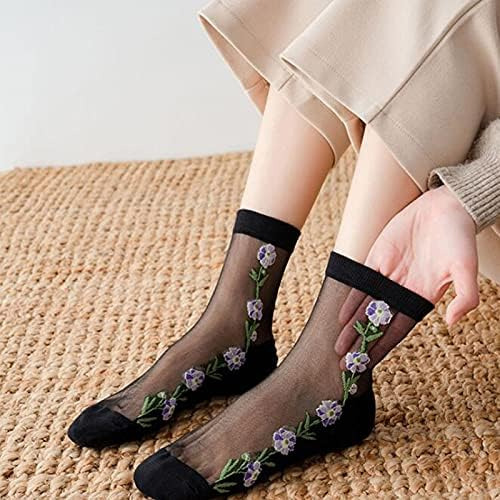 5 Pares De Calcetines Transparentes Para Mujer Calcetines Fi