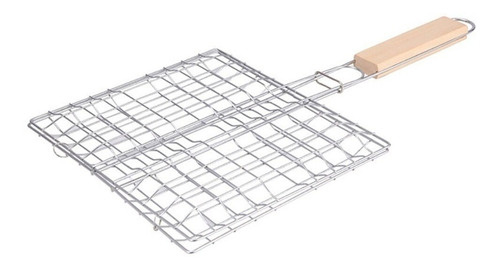 Parilla Rejilla Doble Para Asado Barbacoa Mediano 38x27cm 