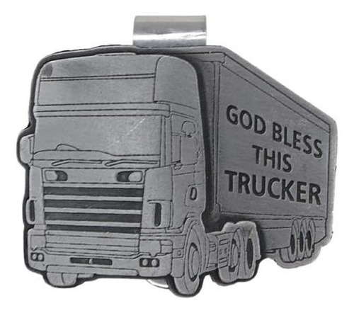 Accesorio De Visera, God Bless This Trucker - Medalla Religi
