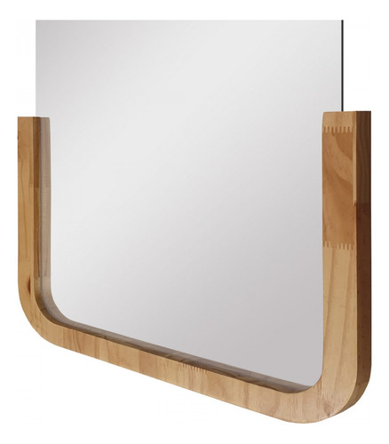 Espelho Decorativo Midle Pinus 50x50cm Quadrado Cantos