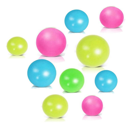 Stick Ball Gobbles 10 Juguetes Pegajosos Reductores De Presi