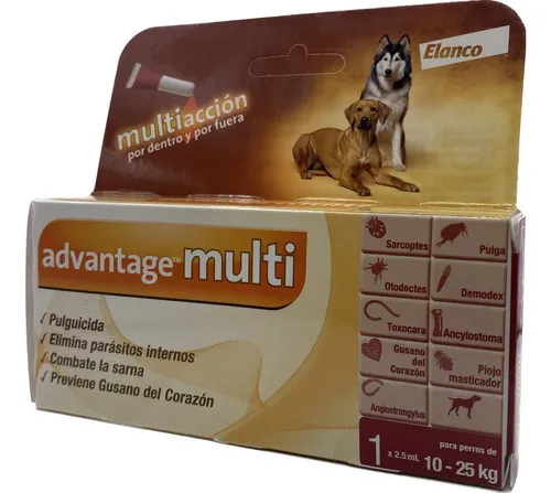 Advantage Multi Perros 10 25 Kg Pipeta Antipulgas Bayer