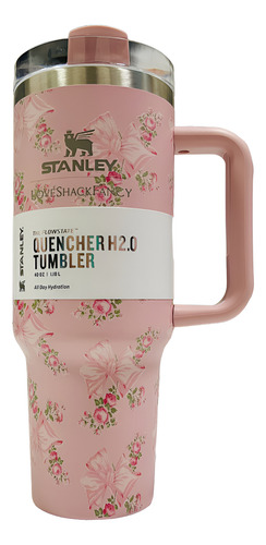 Termo Stanley 40 Oz: Estilo Unico X Love Shack Fancy Blush Blossom Elegance