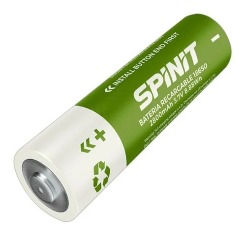 Imagen 6 de 10 de Pila Bateria Spinit Recargable 18650 2800 Mah P/ Linternas
