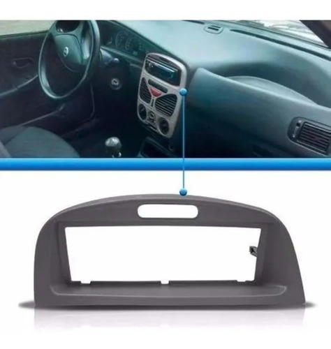 Moldura Painel Radio Siena Strada G2 01 A 04 Cinza