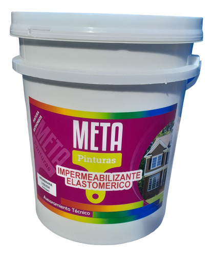Meta Pinturas 20l Membrana Practica Anti-algas Teja 20kg Blanco
