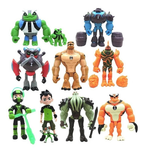 Boneco Ben 10 Rustbuggy Vilgax Raty Rocha Elétrica 11 Peças