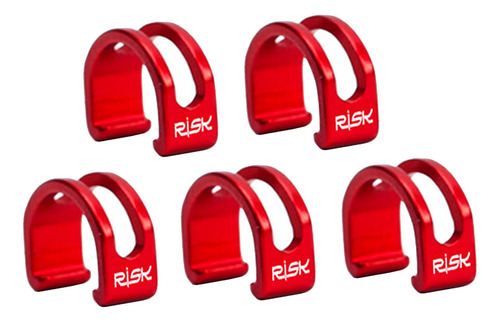 8 Abrazaderas De Clips En Forma De C Para Bicicleta, Rojo