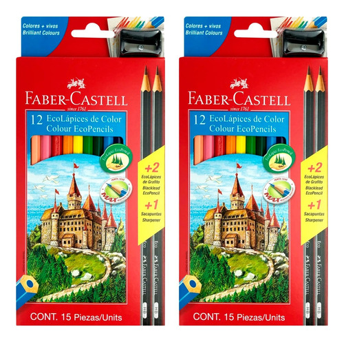 Lapices Faber Castell Color X 12 Largos Kit