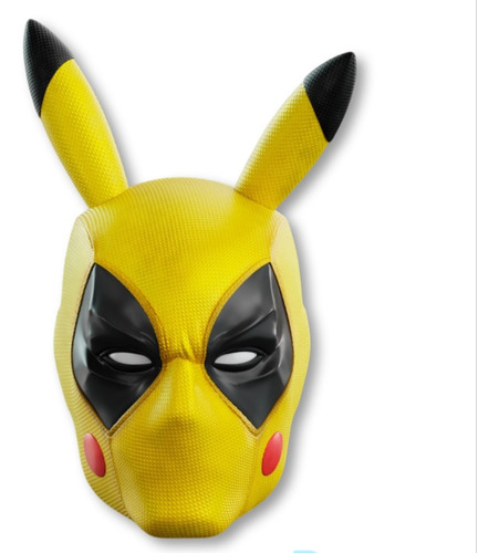 Máscara Deadpool Pikachu Edición Para Usar Impresión 3d 