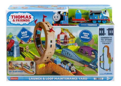 Imagen 2 de 6 de Tren Thomas Motorizado Loop Patio De Mantenimiento Hhn25 Mat