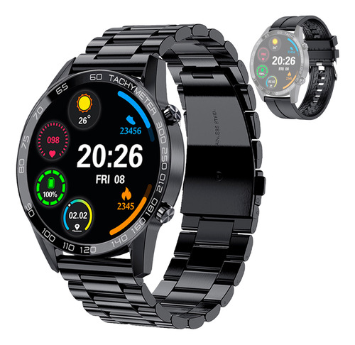Reloj Inteligente Bluetooth Gadnic Pantalla Táctil Smartwatch Color de la caja Blanco Color de la malla Negro Color del bisel Negro