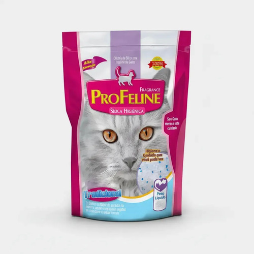 Areia Sílica Premium Grossa Para Gatos Profeline 1,4kg