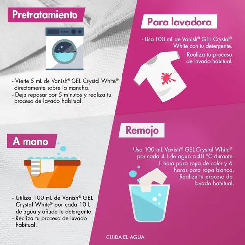 Quitamanchas Ropa Blanca Vanish® Gel Crystal White 435 Ml