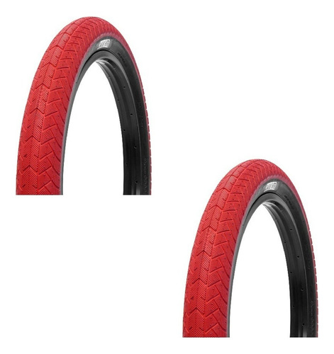 Dos Llantas R-20x2.40 110 Psi Bmx Hunter Color Rojo