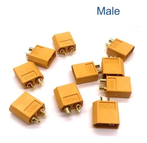 Imagen 3 de 8 de Pack 5 Pares 10pcs Conector Xt60 H/m Tipo Bala Baterías 65a