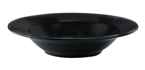 Plato Hondo Corona Porcelana 23,9cm Negro