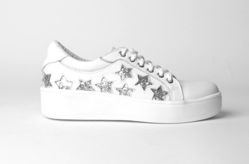 Imagen 2 de 7 de Zapatillas Zapatos De Mujer Cuero Estrellas Orion - Ferraro