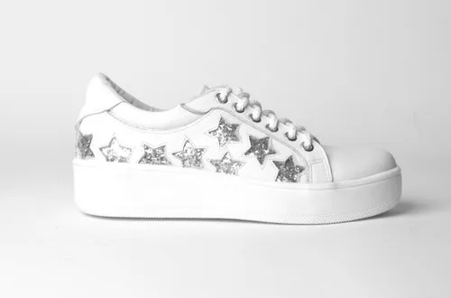 Zapatillas Zapatos De Mujer Cuero Estrellas Orion Ferraro