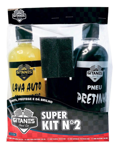 Kit Automotivo Limpeza Gitanes Com 6 Pecas  0024