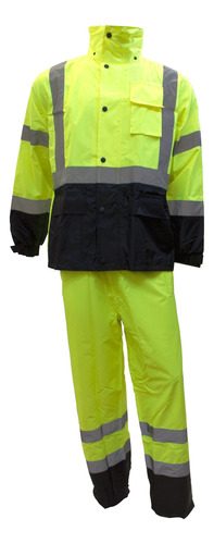 Traje Lluvia Rk Safety Rw-cla3 Chaqueta Pantalon Reflectante