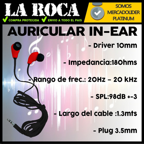 Imagen 4 de 10 de Auricular Profesional Intraural In Ear Moon Ma2001 - La Roca