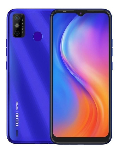 Celular Tecno Spark 6go Ke5k 4g 64gb 4gb Dual Sim+audífonos Color Azul