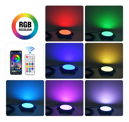 Luz Submersível Rgb, Lâmpada Noturna De Piscina,