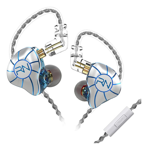 Auriculares Earbuds Con Cable Desmontable Y Microfono Bla...