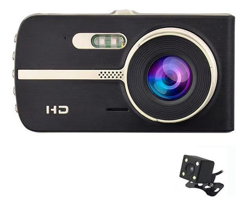 Dash Cam Frontal Y Trasera De Doble Lente De 4 Pulgadas 1080