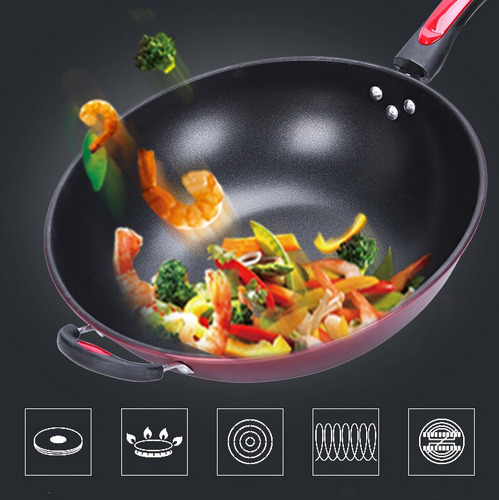 Sartén Antiadherente Cocina Menaje 32cm Hierro De Sartenes