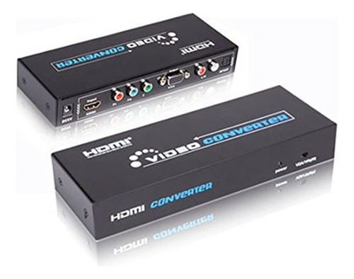 Convertidor Hdmi - Vga Y Rgb Con Salida De Audio Spdif Prok Negro