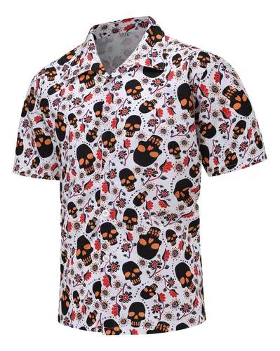 Camisa hawaiana blanca hombre hotsell