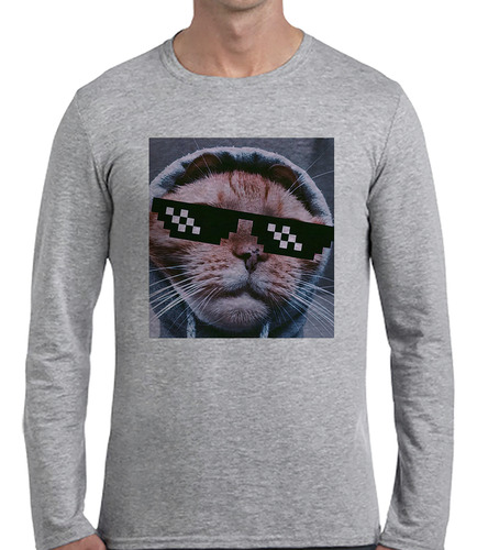 Remera Hombre Ml Gato Michi Karen Felino Animal Patas Cat P3