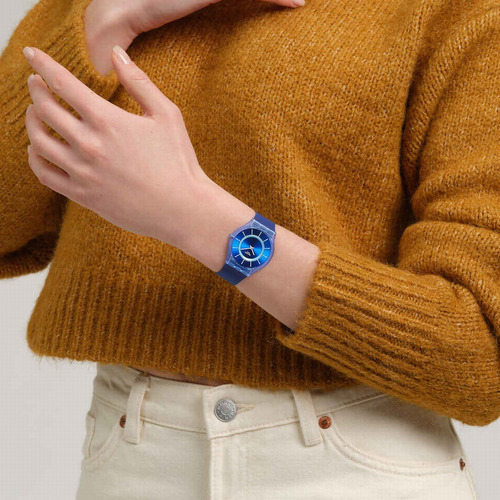 Reloj Swatch Skin Ss08i100 Jammy Grape Dream Agente Oficial Azul Azul Azul