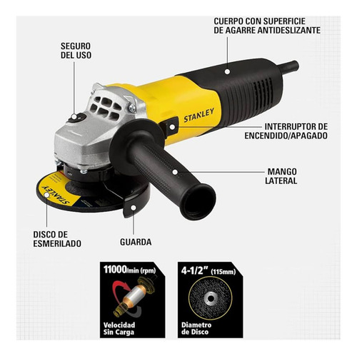 Amoladora Angular Electrico 4-12 750w Profesional